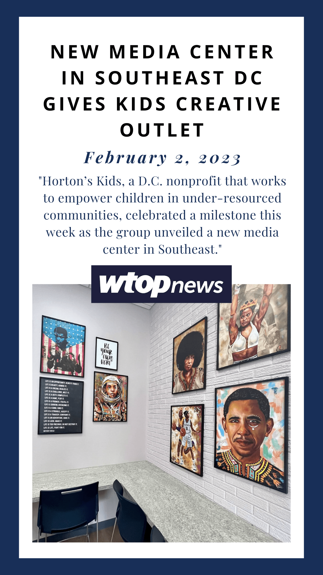 New media center in Southeast DC gives kids creative outlet, February 2, 2023, 